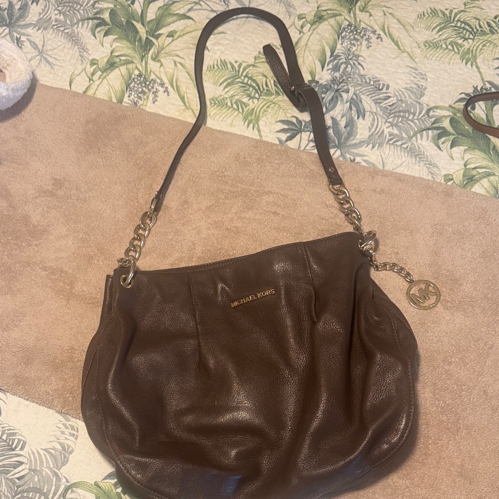 Michael Kors Dark Brown Leather Shoulder Bag
